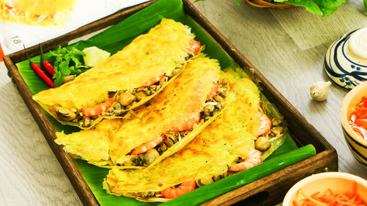 🥘 Bánh xèo hến Cù Lao Dài sous vide – Mộc mạc sông nước, chuẩn vị – sạch – hiện đại – BioloMix