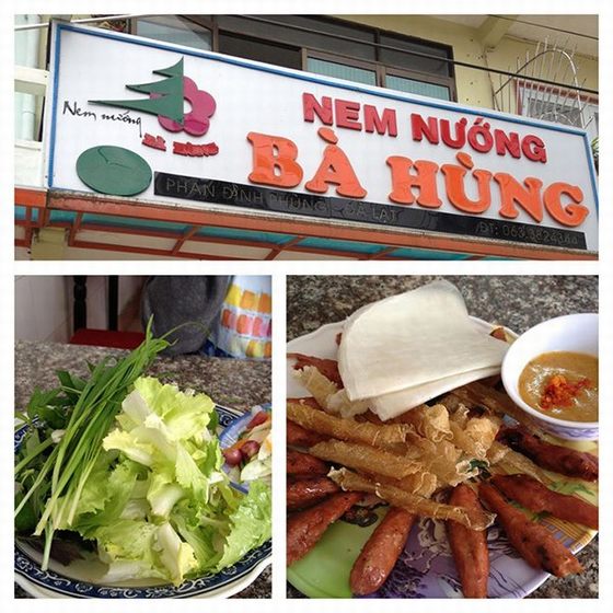 Nem nướng Bà Hùng Đà Lạt